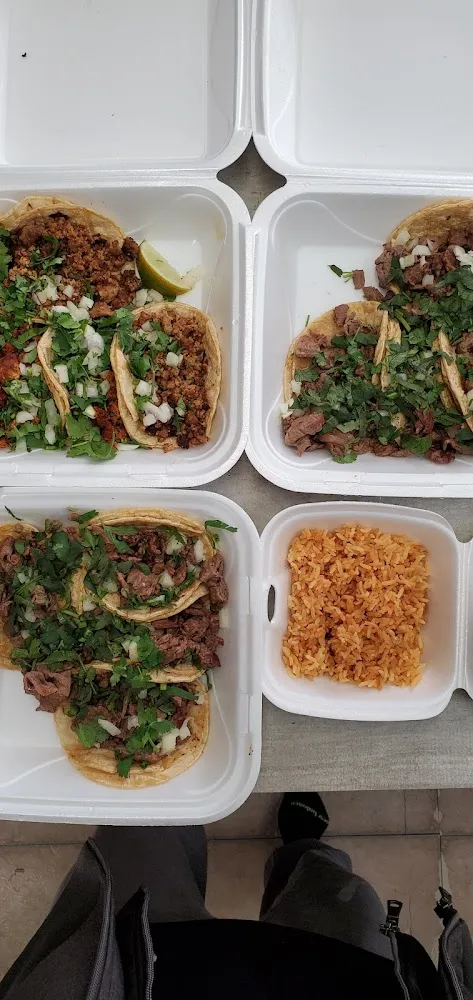Steak Taco and Chorizo Tacos